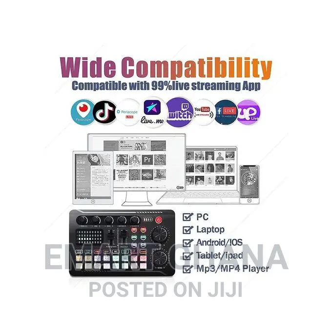 Professional DJ Audio Interface Mixer, Portable All-in-One
