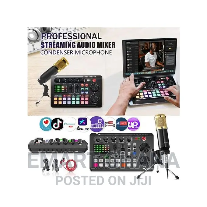 Professional DJ Audio Interface Mixer, Portable All-in-One