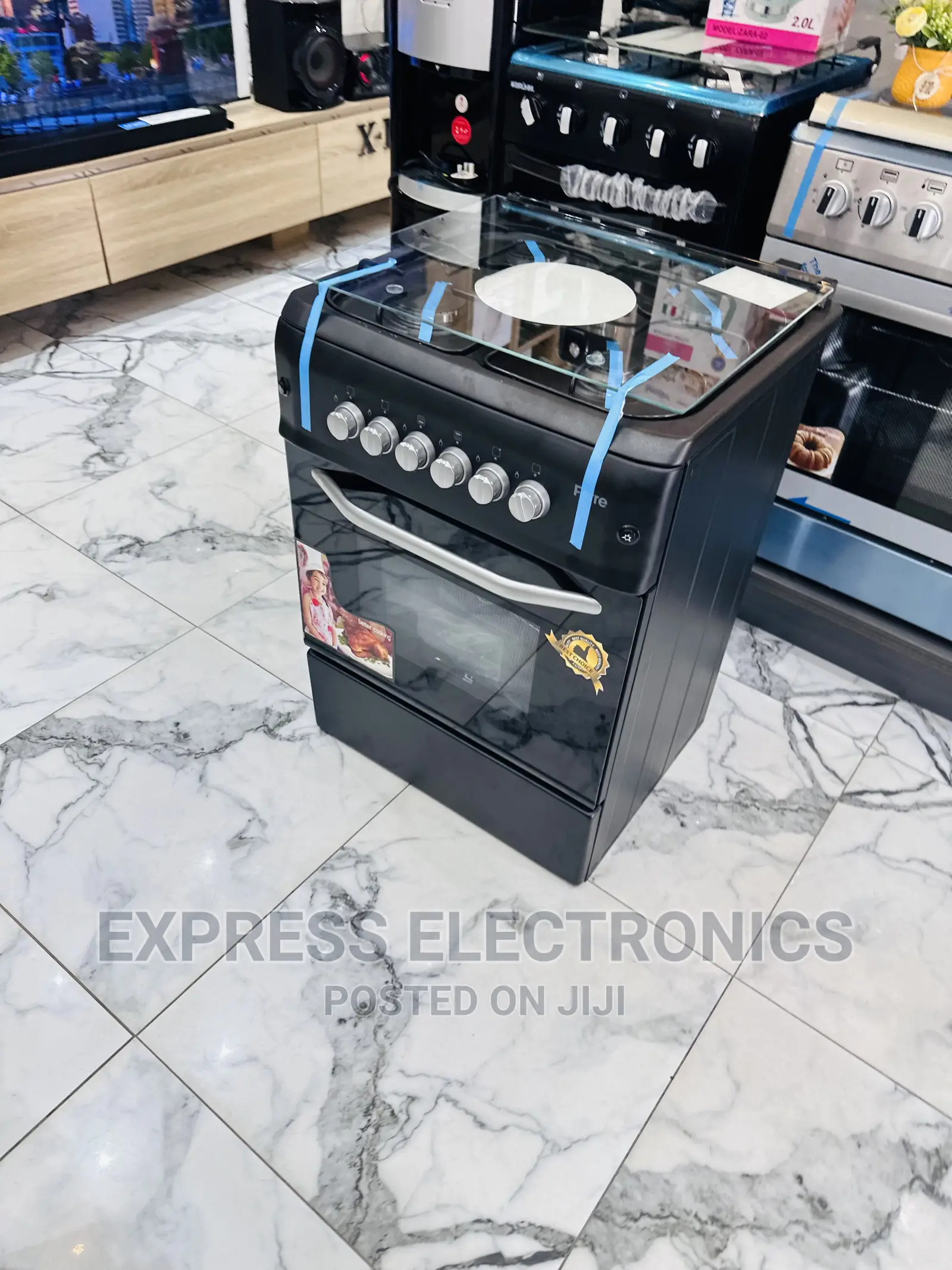 Unique Design Nice Gas Cooker Oven 4burner Black