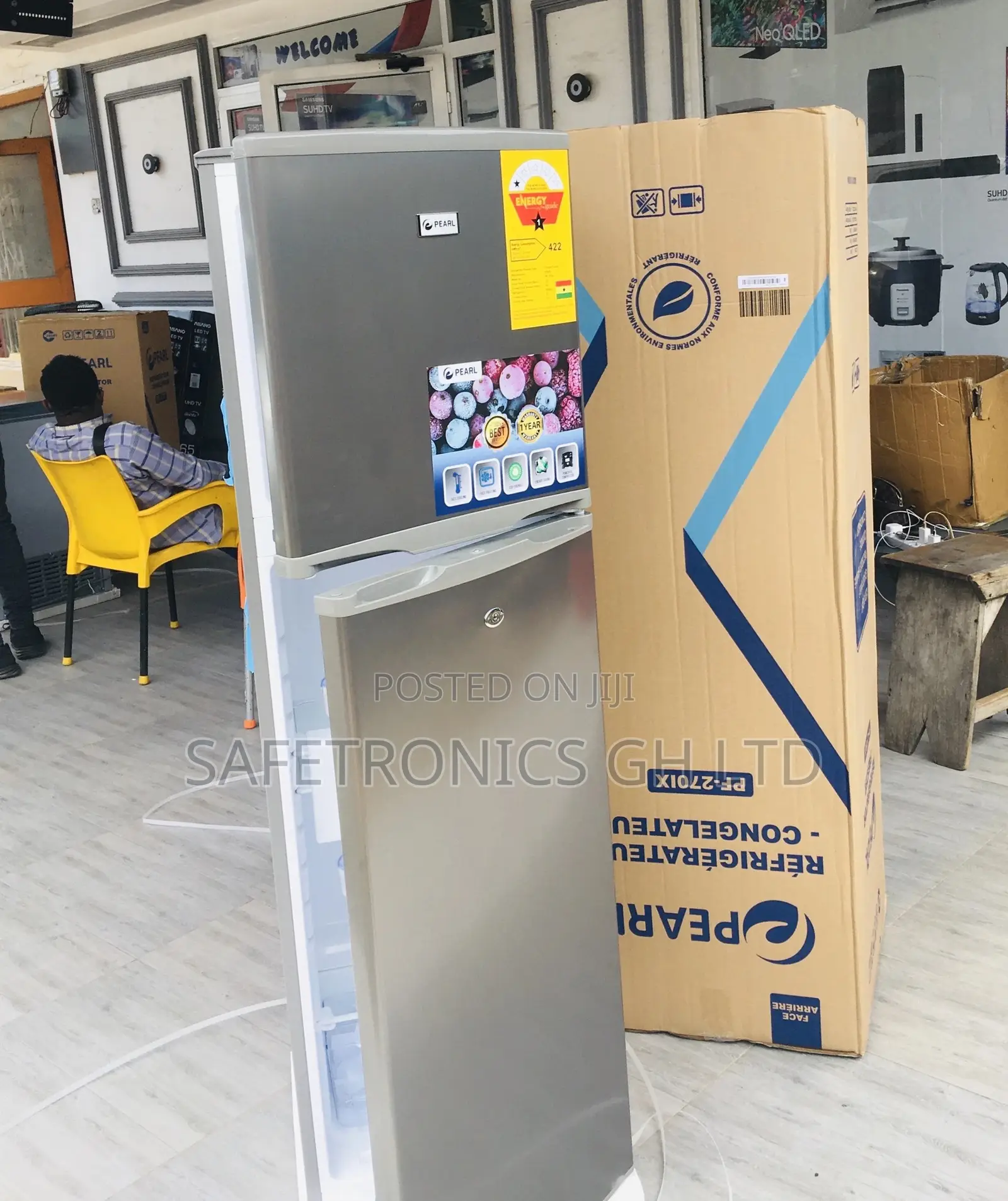 166 Liters Doubledoor Pearl Topfreezer PF-270IX Fridge