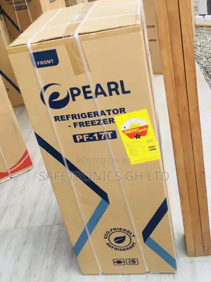 Topfreezer Doubledoor PF-17T Pearl Black Glass Fridge 
