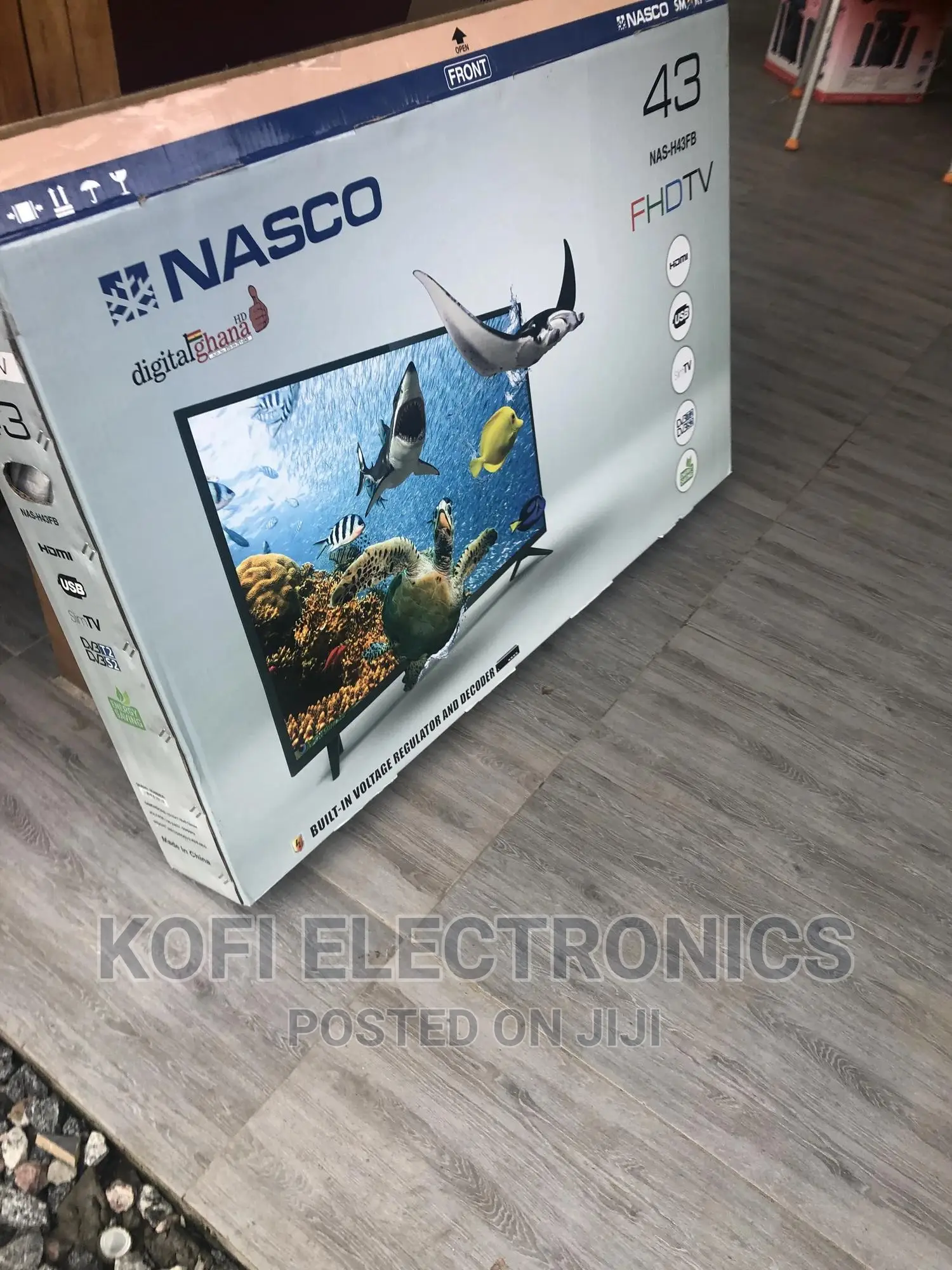 Nasco 43 " LED Full HD Satellite TV (NAS-H43FB)+Wall Bracket