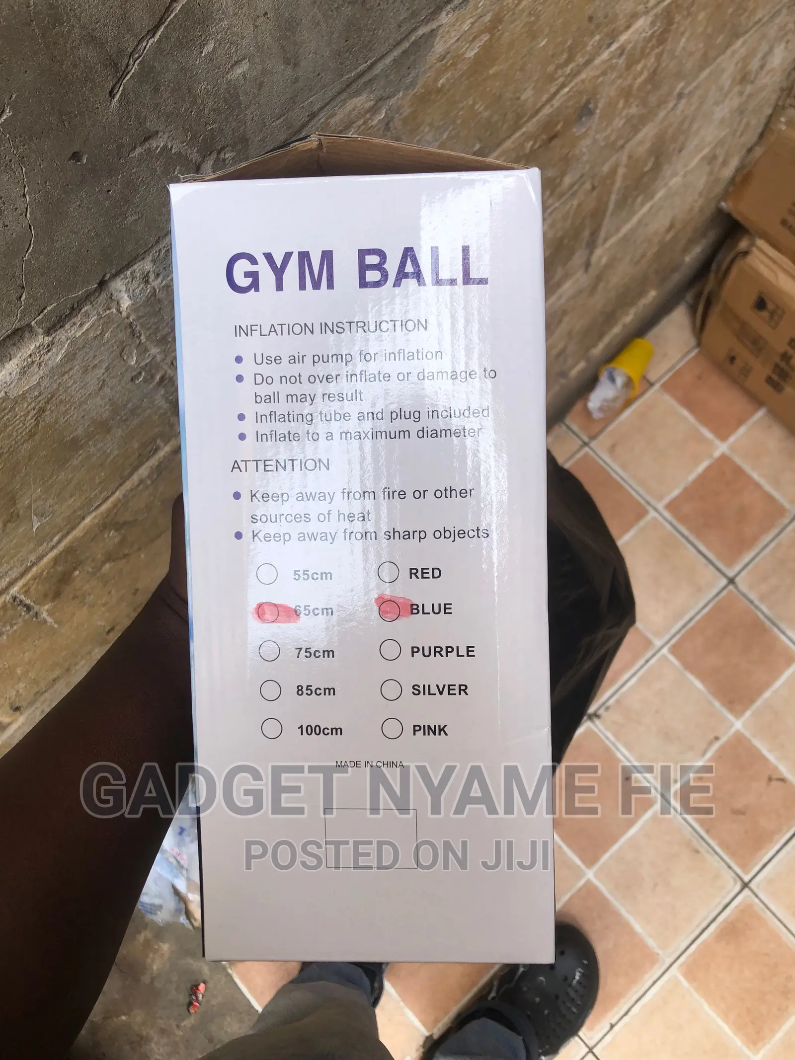 Gym Ball / Yoga Ball / Pregnancy Ball(55cm-100cm;Free Pump)