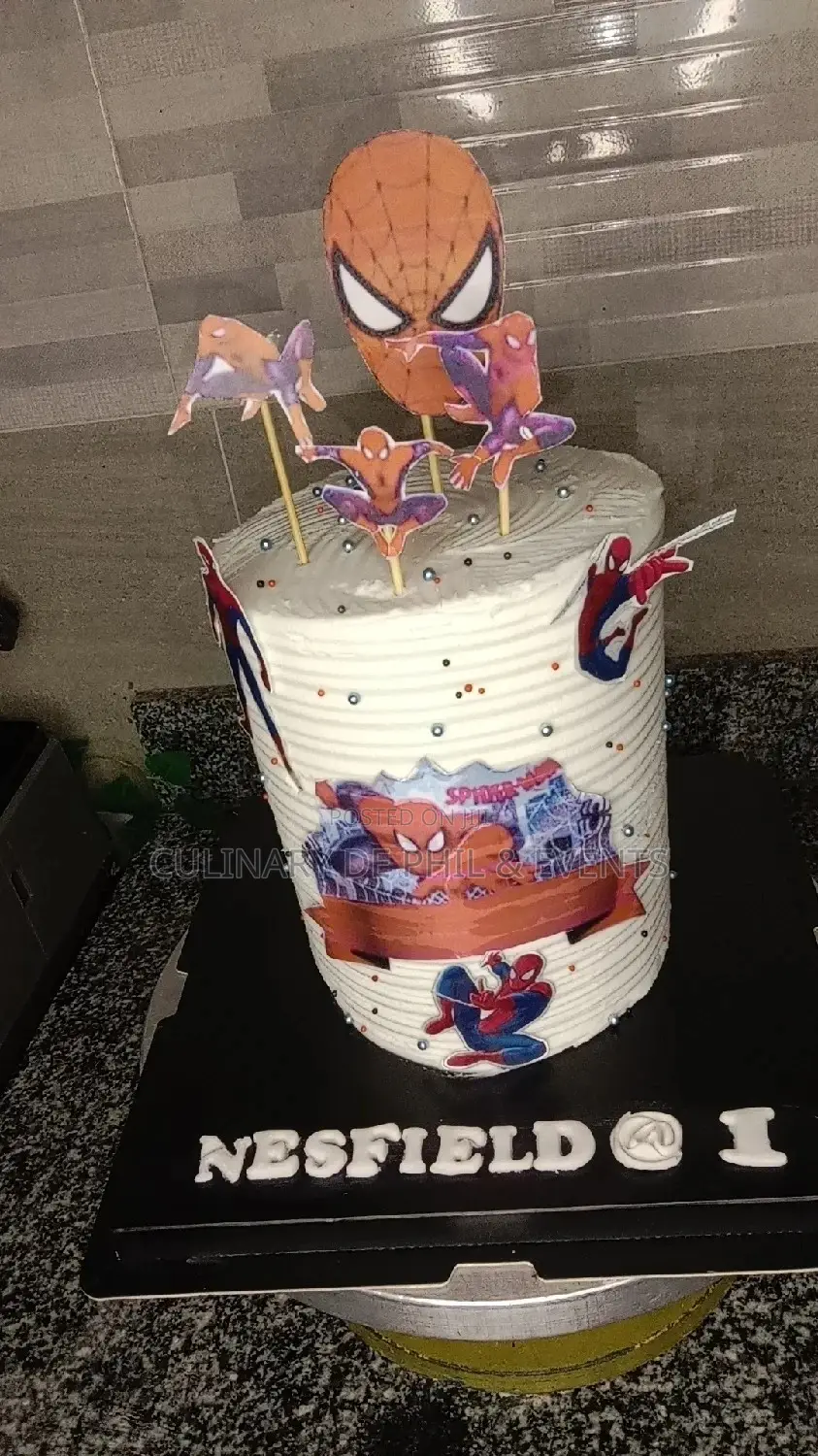 Spiderman Man Theme Cake