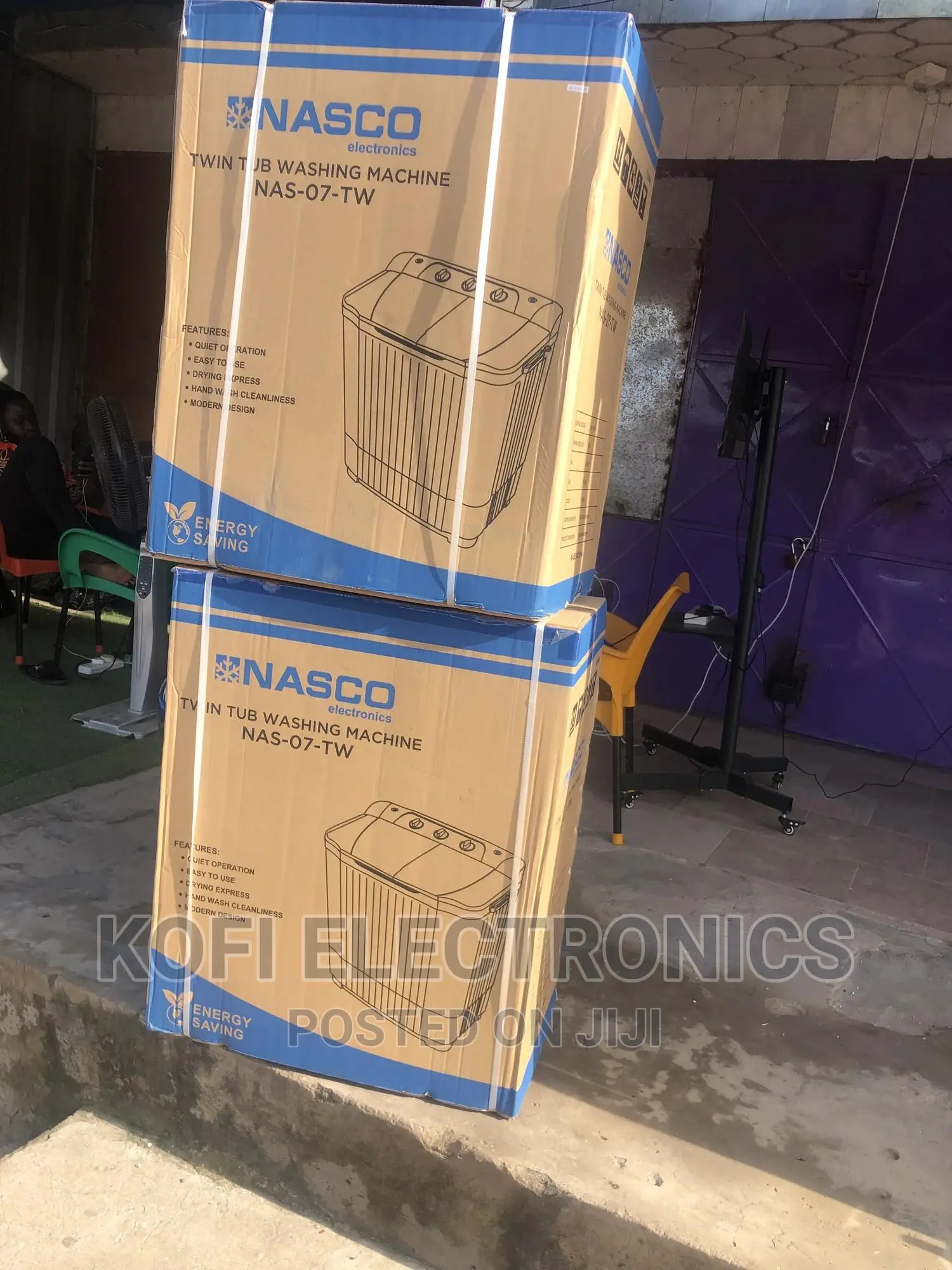 New Transparent Lid Nasco 7kg Nas-07-Tw Washing Machine