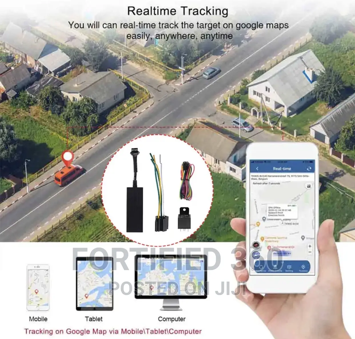 Car/Motorbike GSM Locator With Real Time Monitoring Free APP