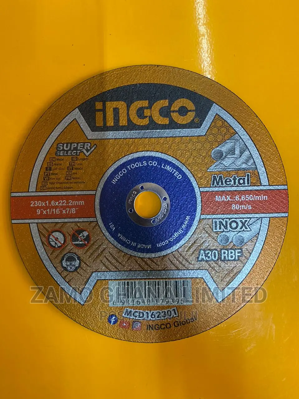 Ingco Abrasive Metal Cutting Disc 9" - McD162301