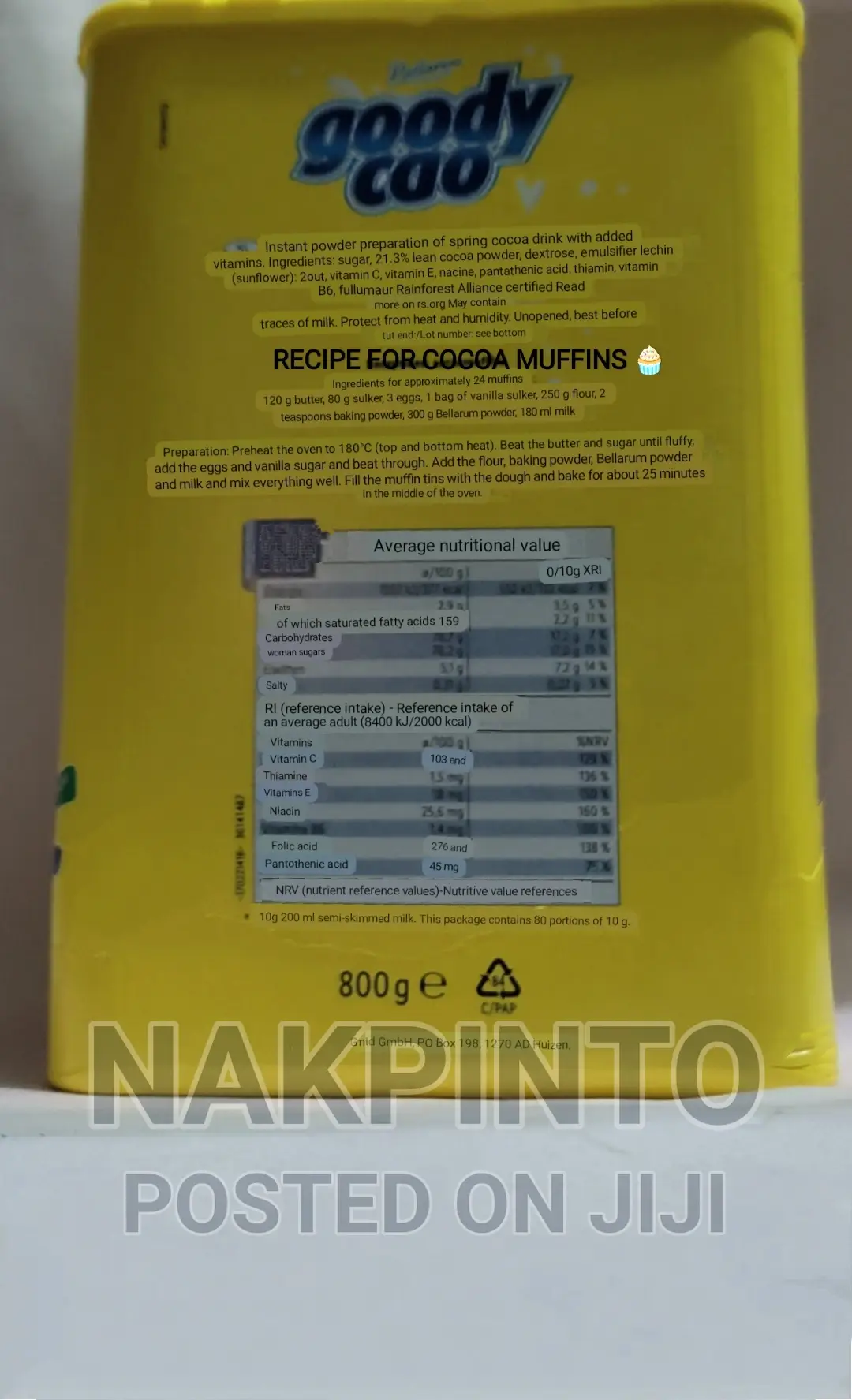 Chocolate Powder. Cocoa Powder (800g)
