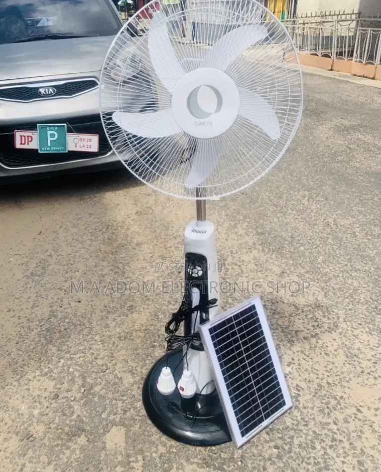 Fresh in Box Clinette Rechargeable Fan With Solar Panel.