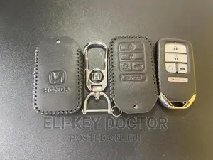 Leather Cases for Honda Accord Civic CRV Smart Key With Hook