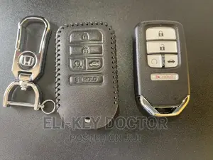Leather Cases for Honda Accord Civic CRV Smart Key With Hook