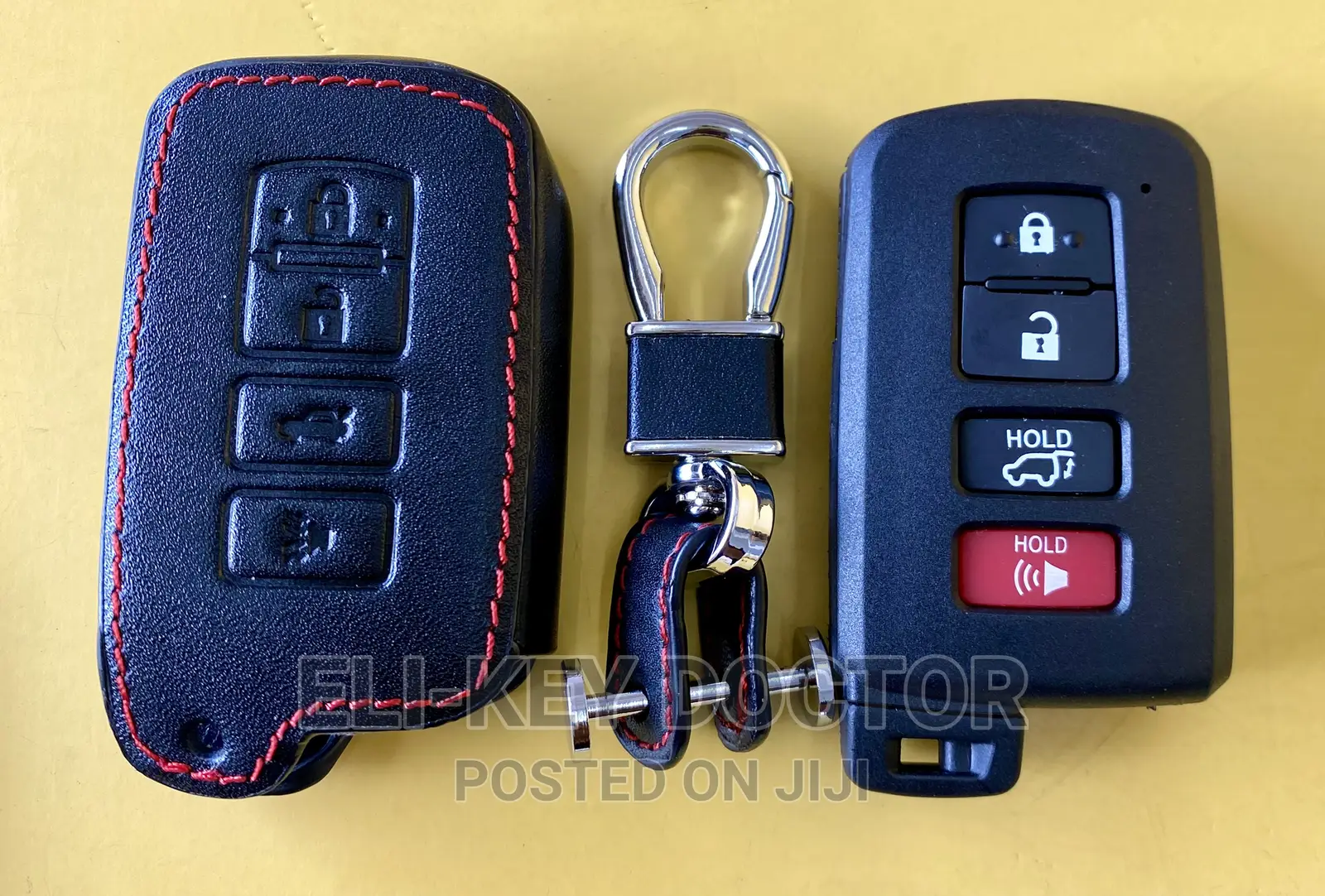 Leather Smart Key Case for Toyota Camry Corolla RAV4 Keys