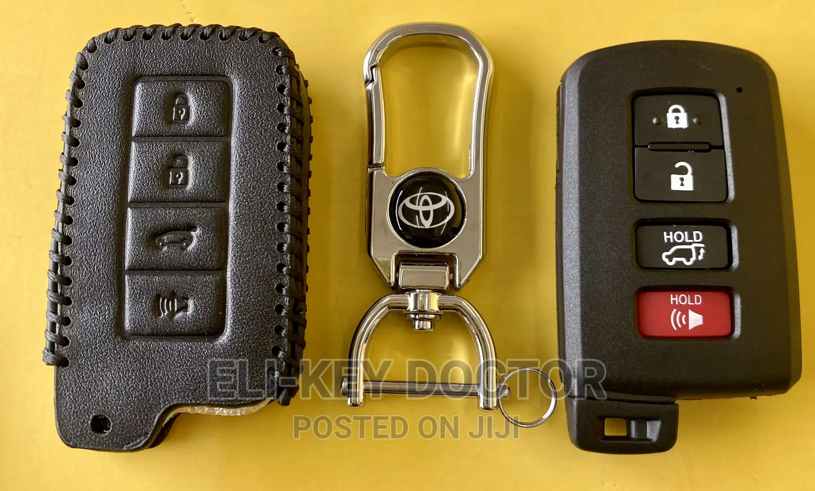 Leather Smart Key Case for Toyota Camry Corolla RAV4 Keys