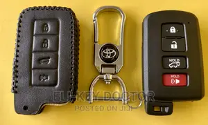 Leather Smart Key Case for Toyota Camry Corolla RAV4 Keys