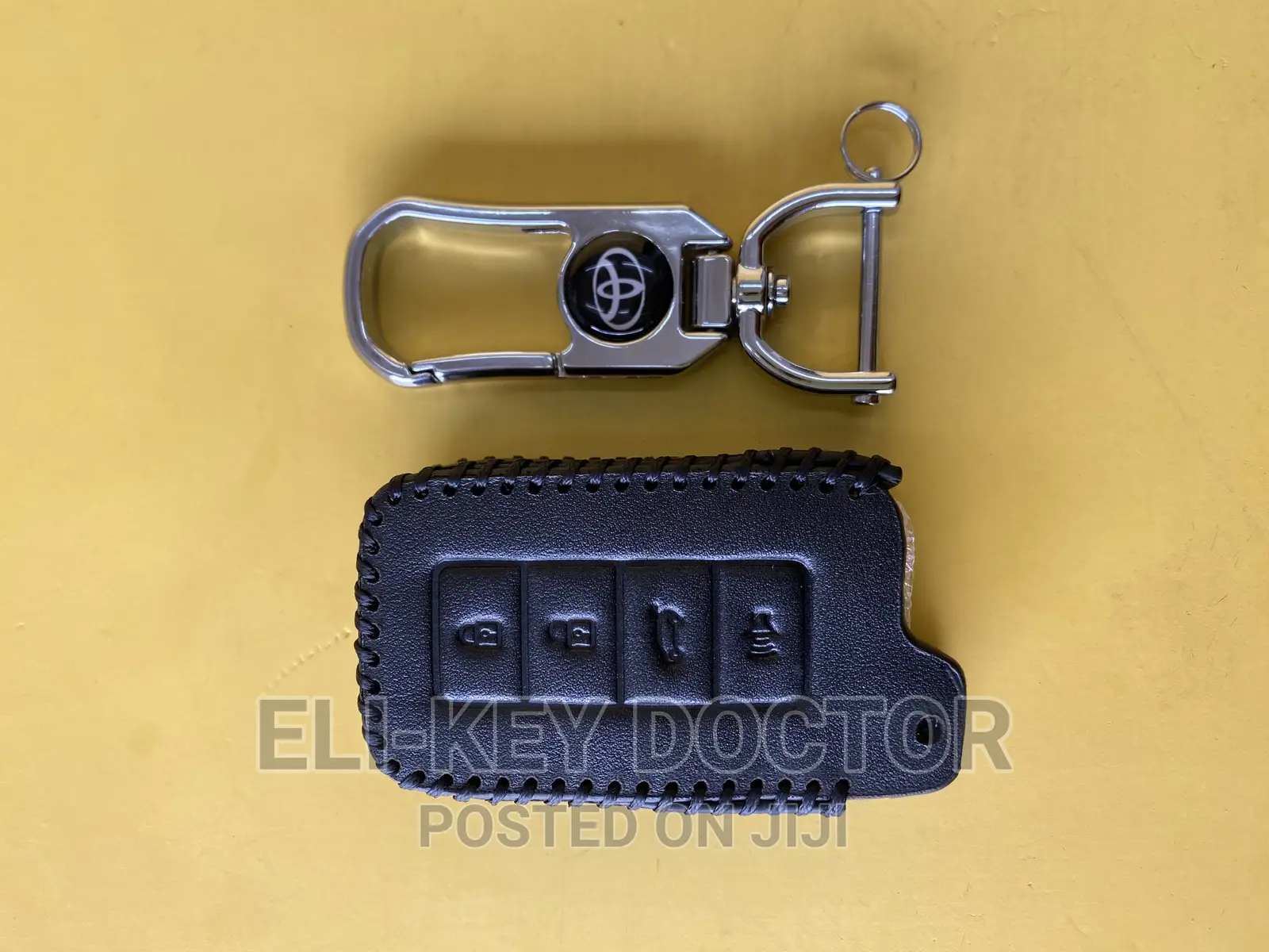 Leather Smart Key Case for Toyota Camry Corolla RAV4 Keys