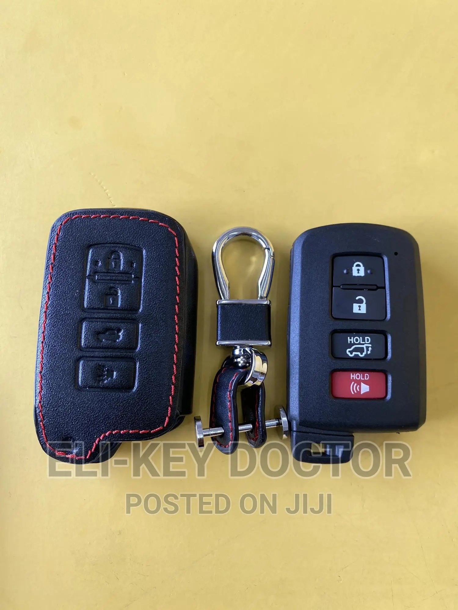 Leather Smart Key Case for Toyota Camry Corolla RAV4 Keys