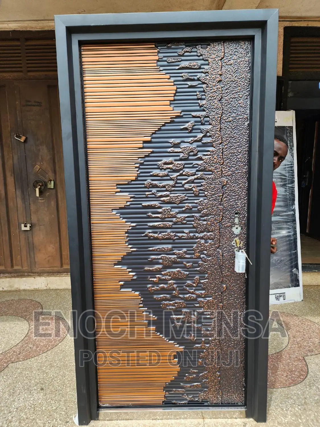 Heavy Steel Bullet Proof Door.
