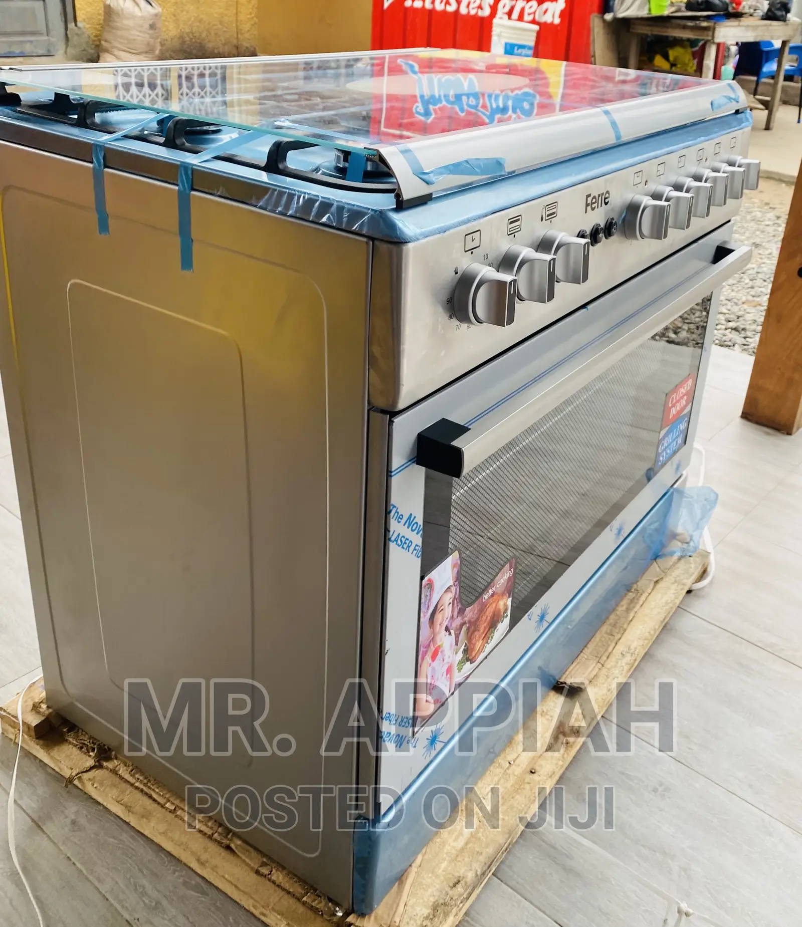 Super Strong Ferre 60x90 4 Gas + 2 Electric Burner(Gray).
