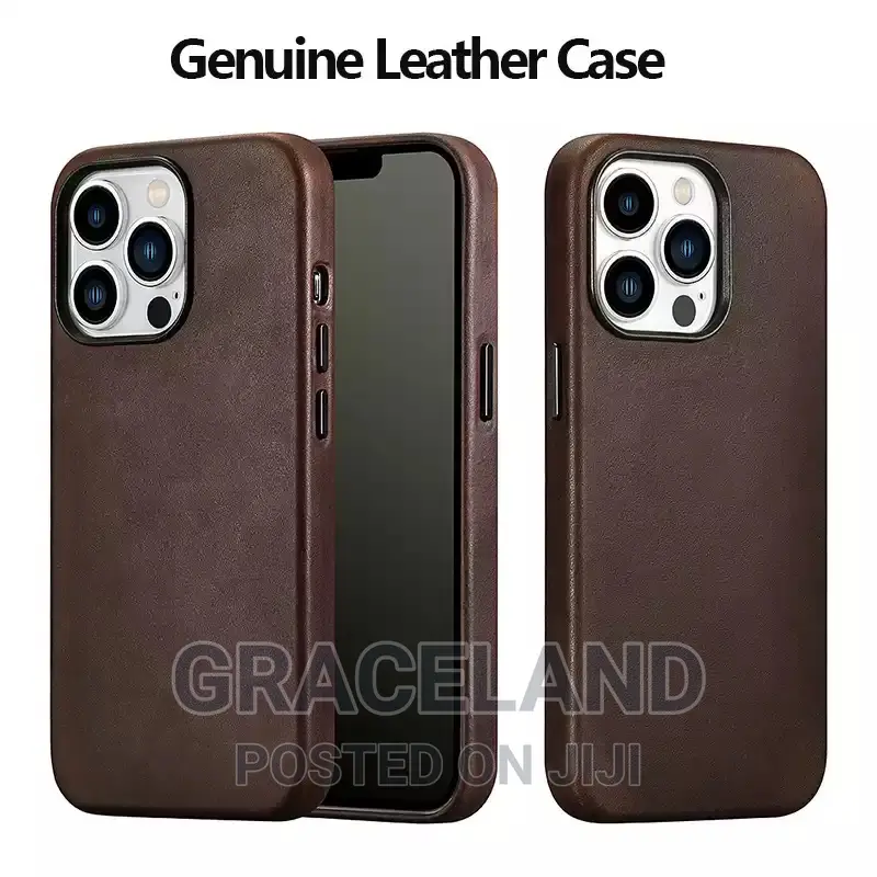Genuine Leather Case for iPhone 15-15 Pro Max Real Skin
