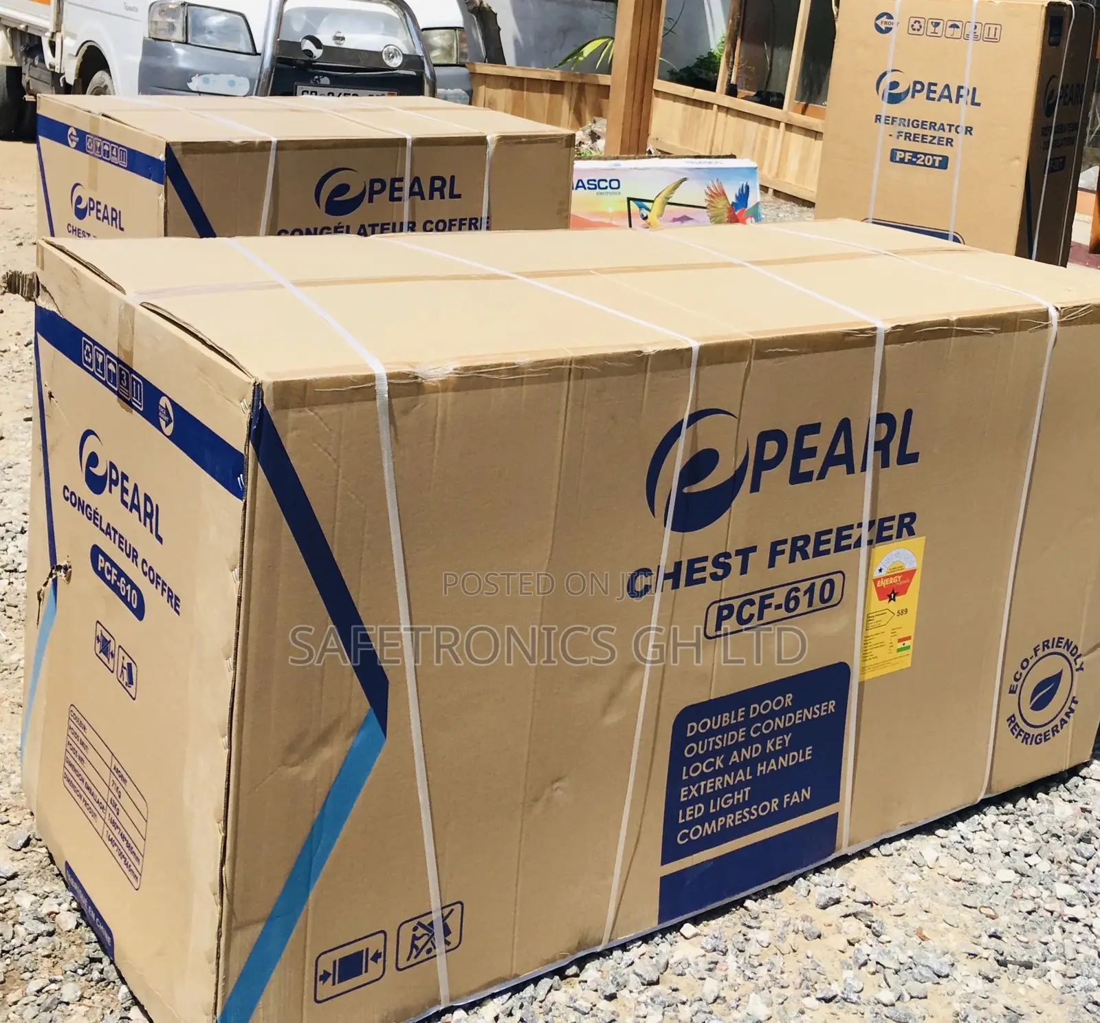 518 Liters Doubledoor PCF-610 Chestfreezer Pearl Gray