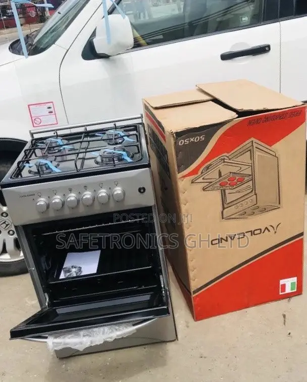 4 Gas Oven With Grill 50x50 Volcano Sliver Cooker