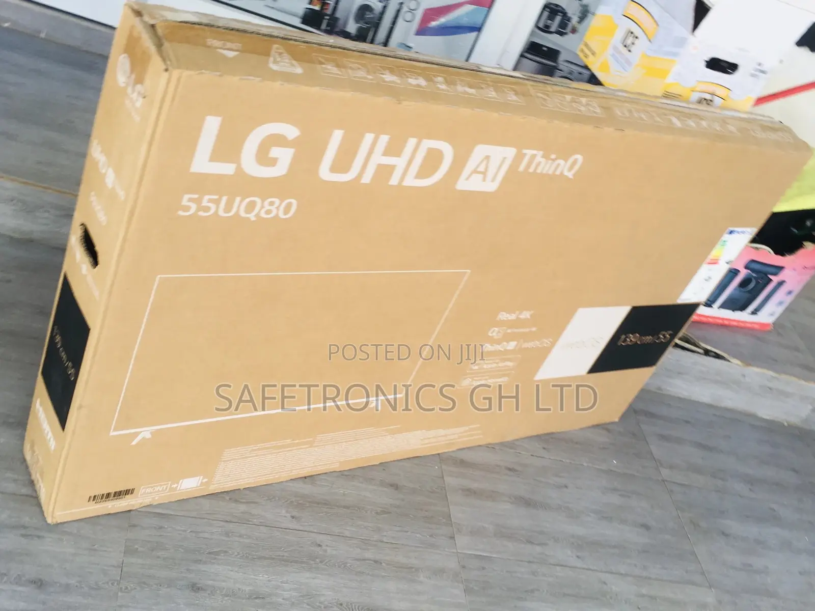 UQ80 55 Inches Glossy LED LG UHD Smart Black Tv 