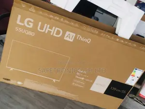 UQ80 55 Inches Glossy LED LG UHD Smart Black Tv 