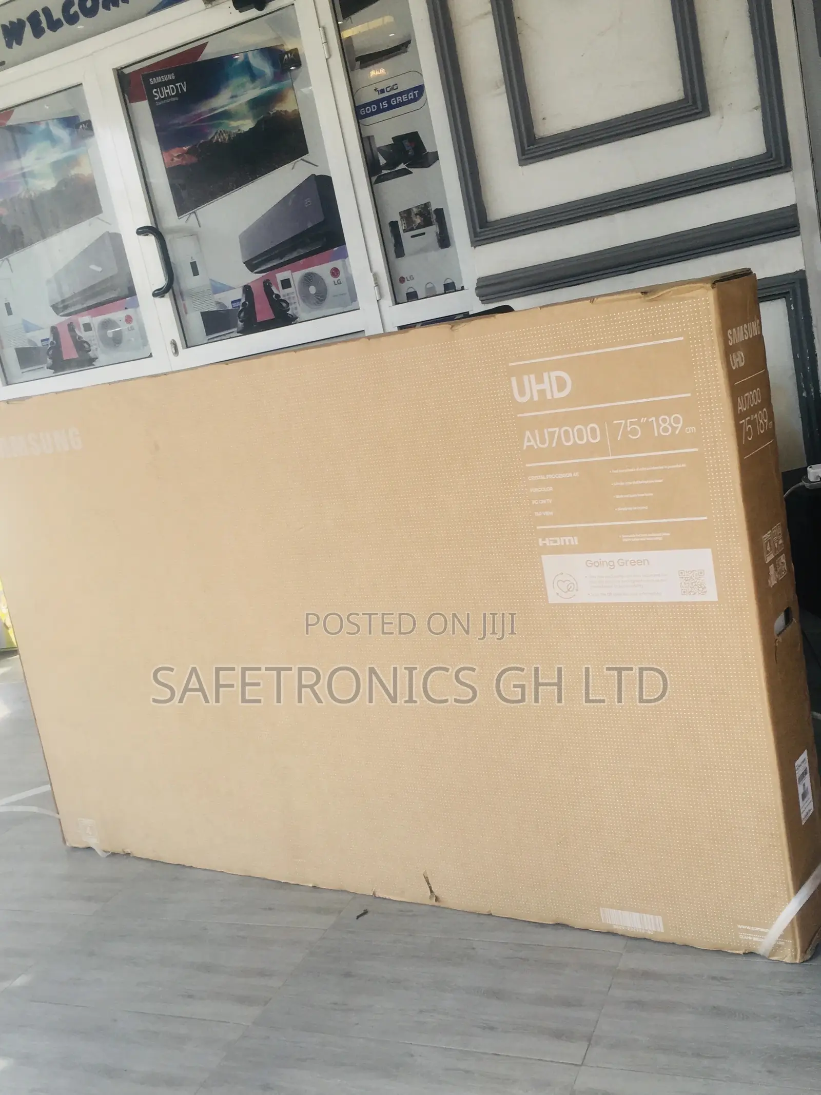 Samsung UHD Black Au70 75 Inches Glossy LED Smart Tv