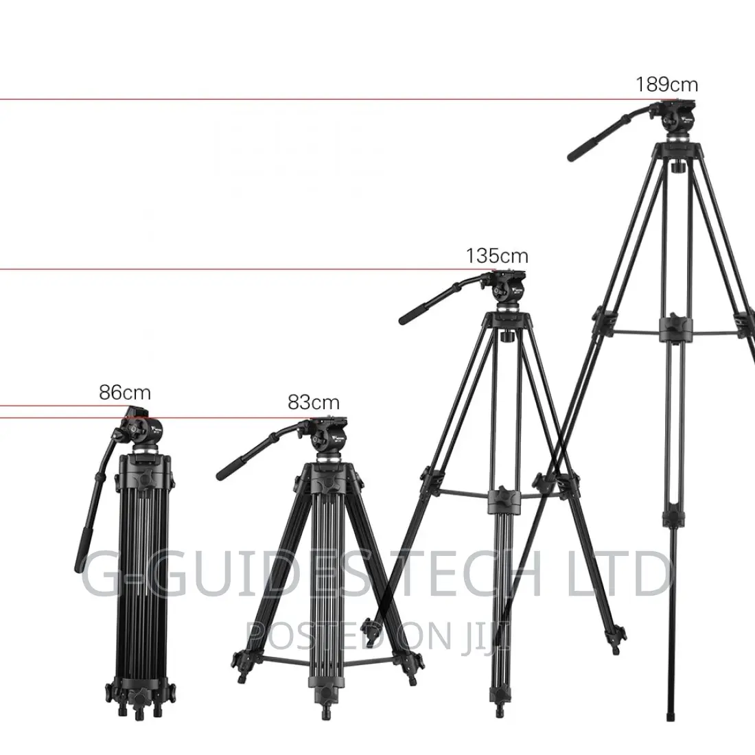 WF-717 Heavy Duty CAMERA Tripod With Fluid Hydraulic Head