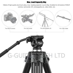 WF-717 Heavy Duty CAMERA Tripod With Fluid Hydraulic Head