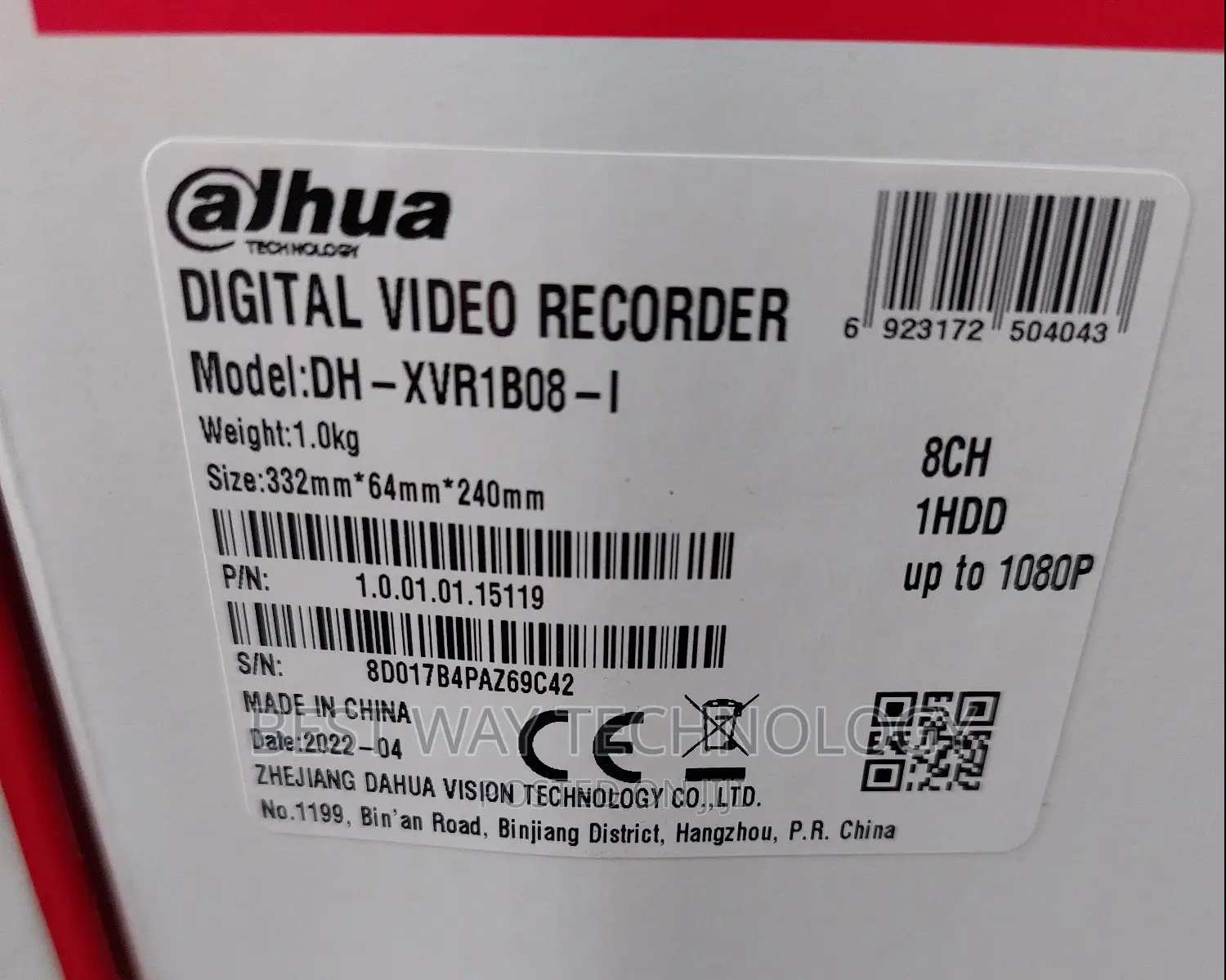 8ch DVR Dahua 1080p