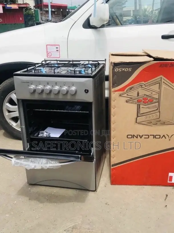 Oven With Grill 50x50 Volcano Gray 4 Gas Cooker