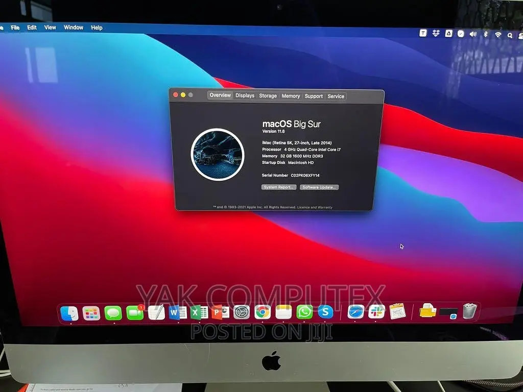 Desktop Computer Apple iMac 8GB Intel Core I5 SSHD (Hybrid) 1T