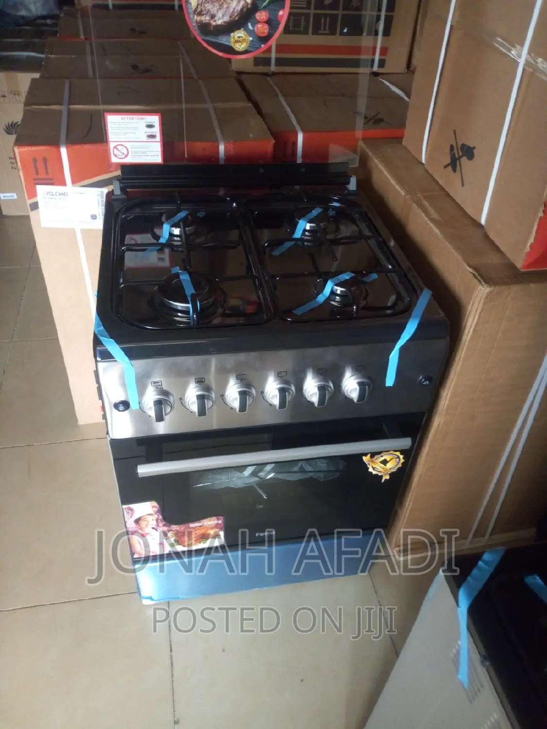 Ferre 60x60 4 Burner Gas Cooker 
Oven and Grill 
 Roaster