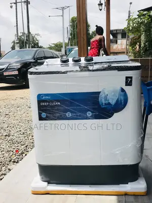 7kg Washingmachine Semiautomatic Topload Midea Blue/White 