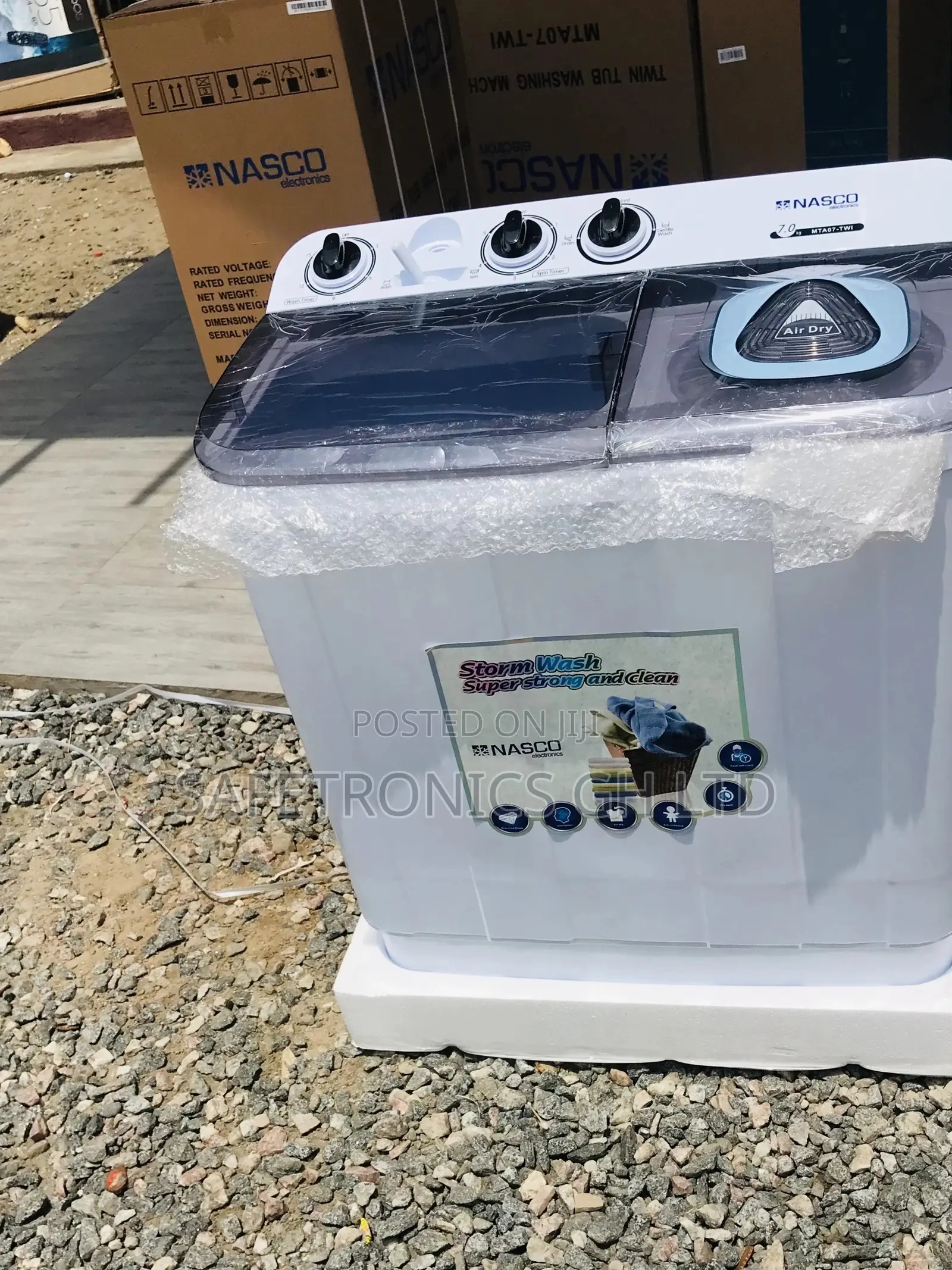 Topload Washingmachine Nasco 7kg Semiautomatic White 
