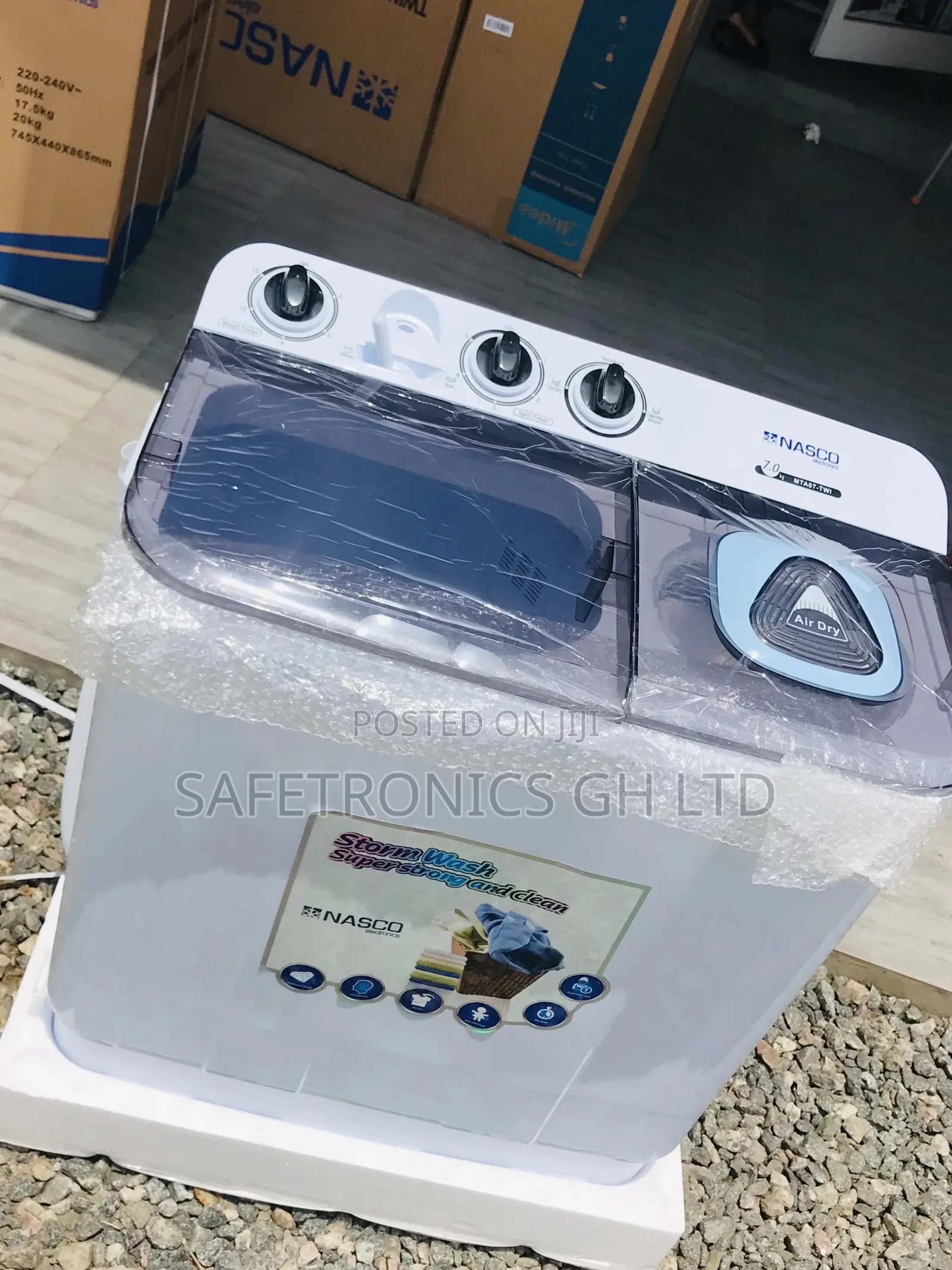 Semiautomatic White Topload 7kg Nasco Washingmachine 