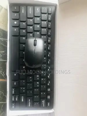 Mini Wireless Keyboard and Mouse With Dust Cover Black