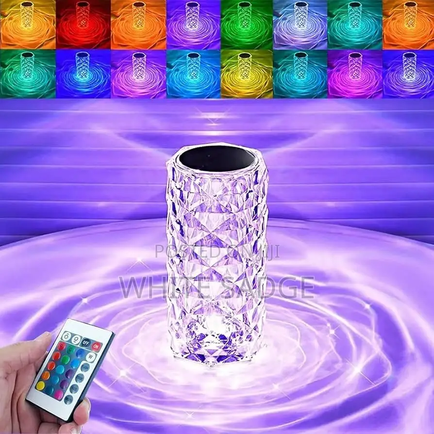 Rose Crystal Table Lamp