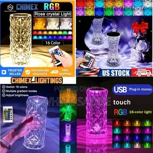 Rose Crystal Table Lamp
