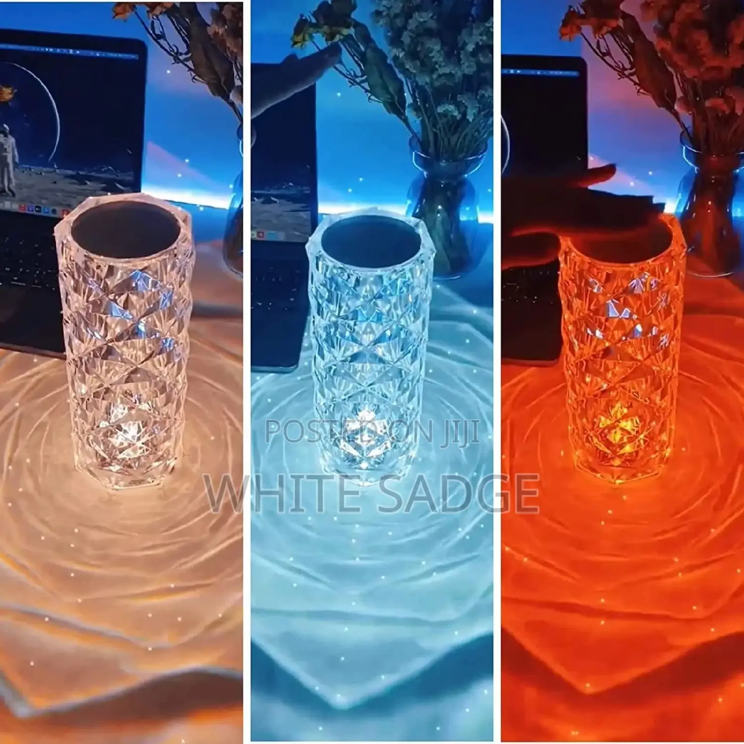 Rose Crystal Table Lamp
