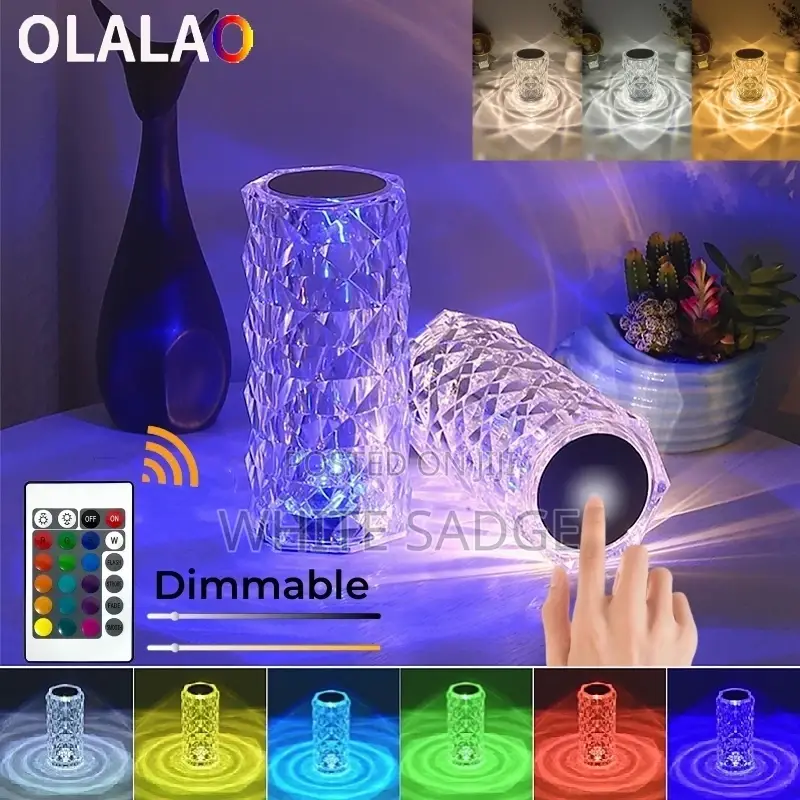 Rose Crystal Table Lamp