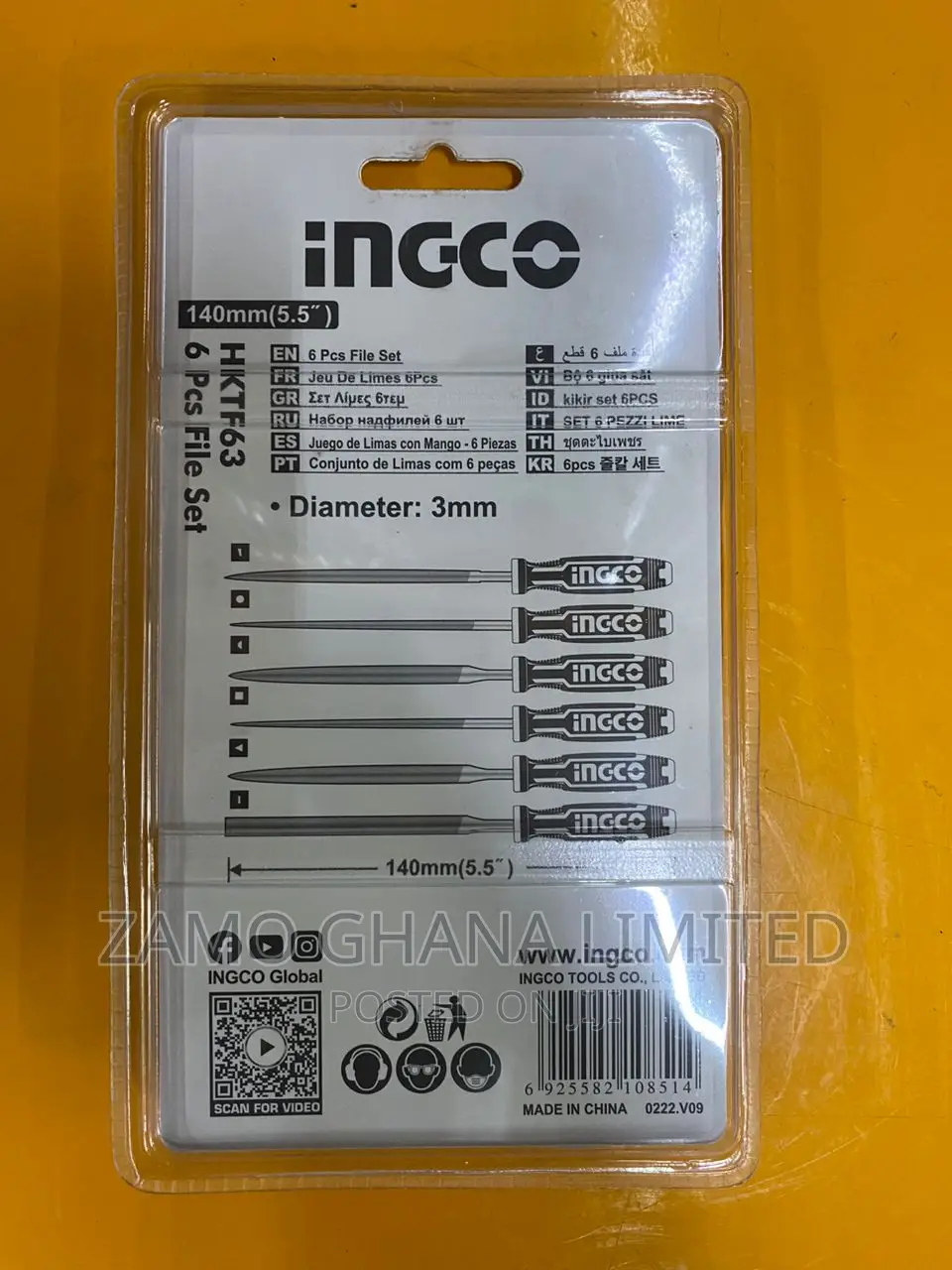 Ingco 6pcs File Set 5.5" - Hktf63