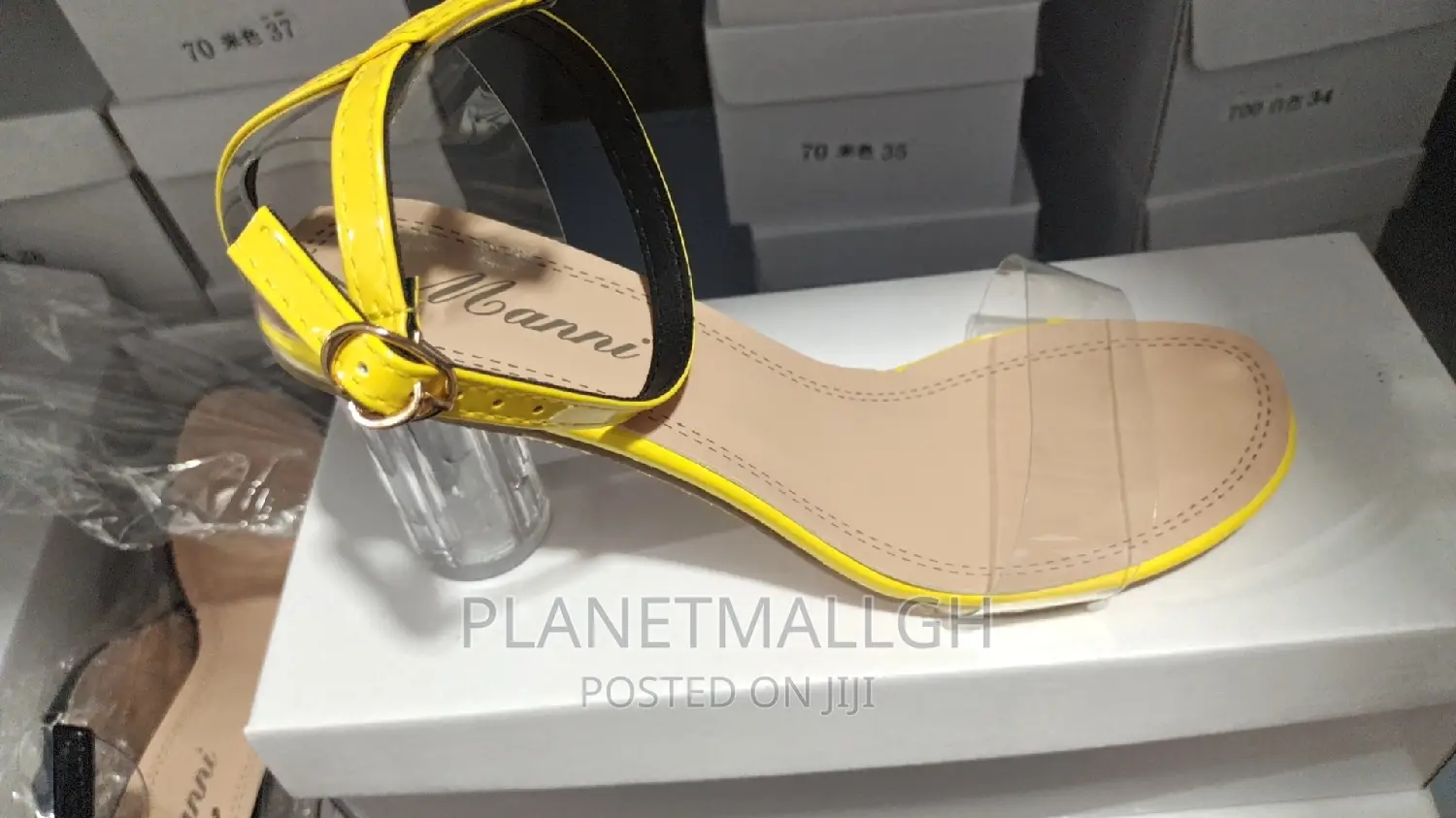 Ladies Transparent Shoe/Heel in Box