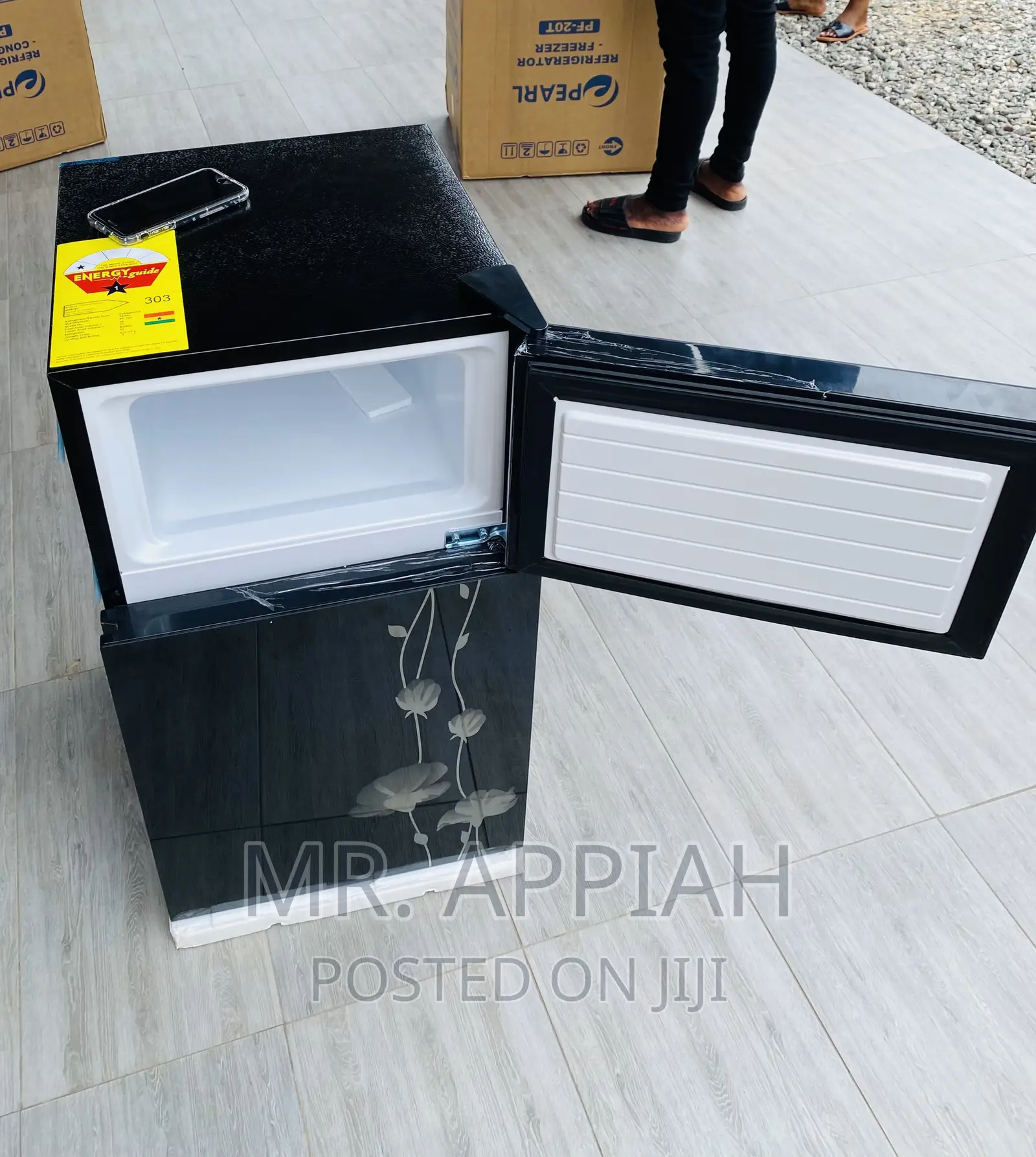 Shop Classic Pearl PF-10T Double Door Refrigerator(Black).