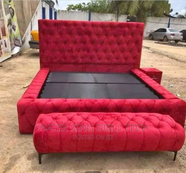 King Size Bed Frames With Side Drawers and Ottoman