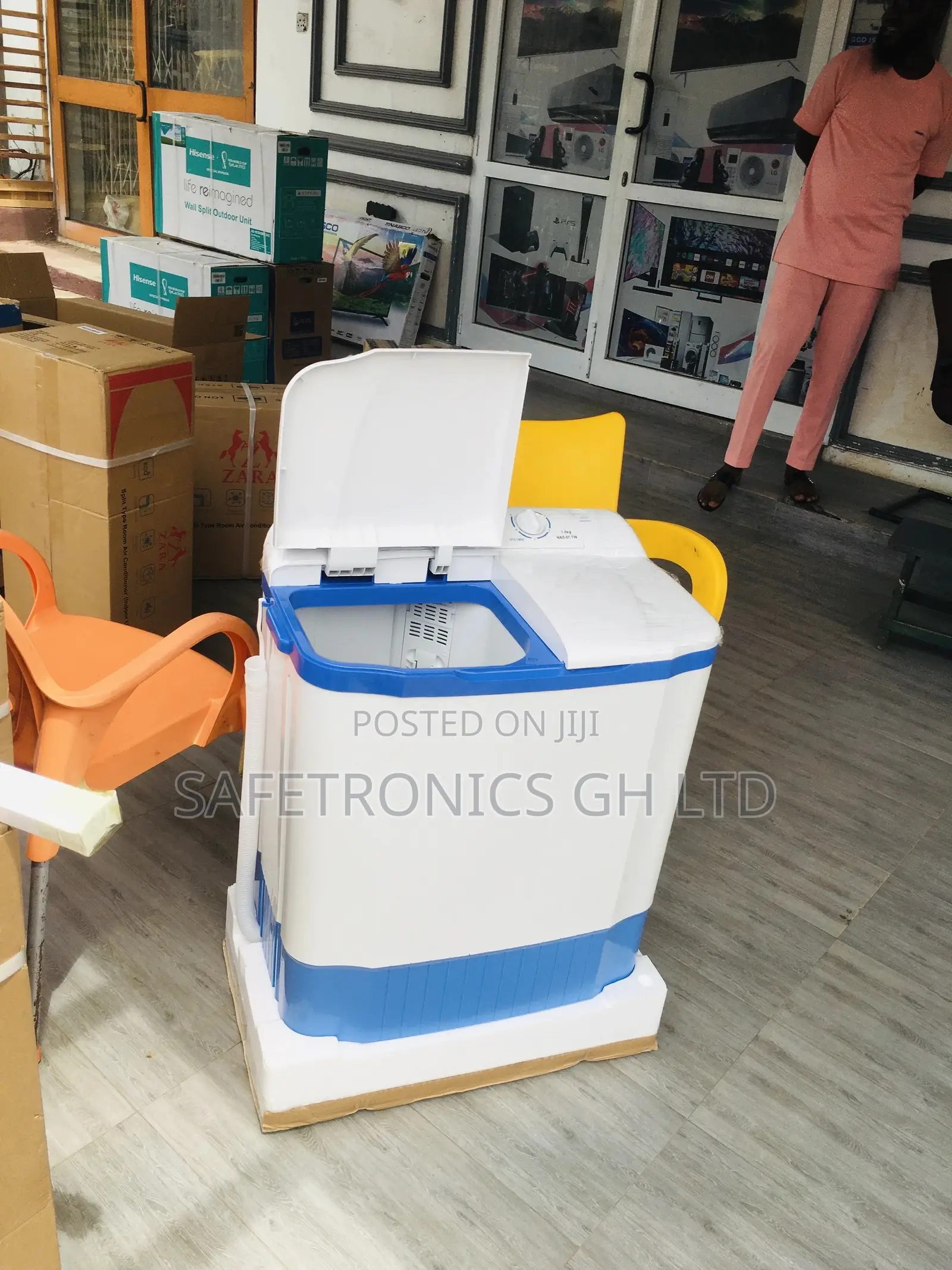 Washingmachine Nasco 7kg Semiautomatic Topload White