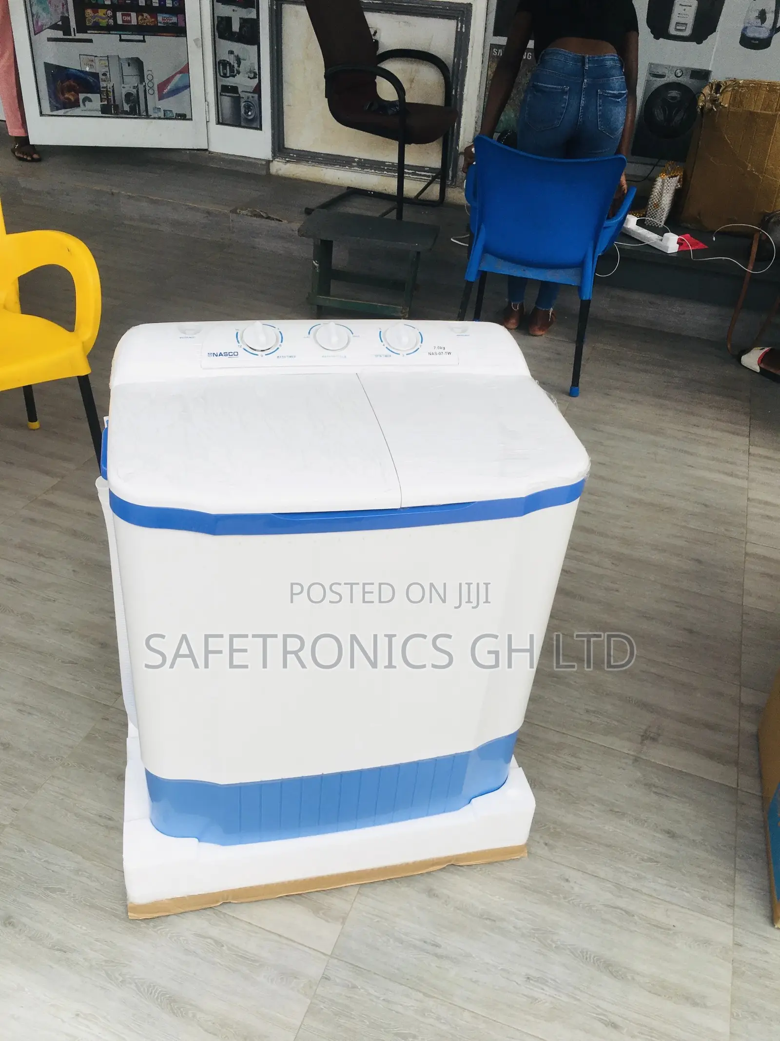 Washingmachine White Nasco Semiautomatic Topload 7kg 