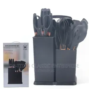 19pcs Silicone Kitchen Spoon and Knife With Chopping Board
