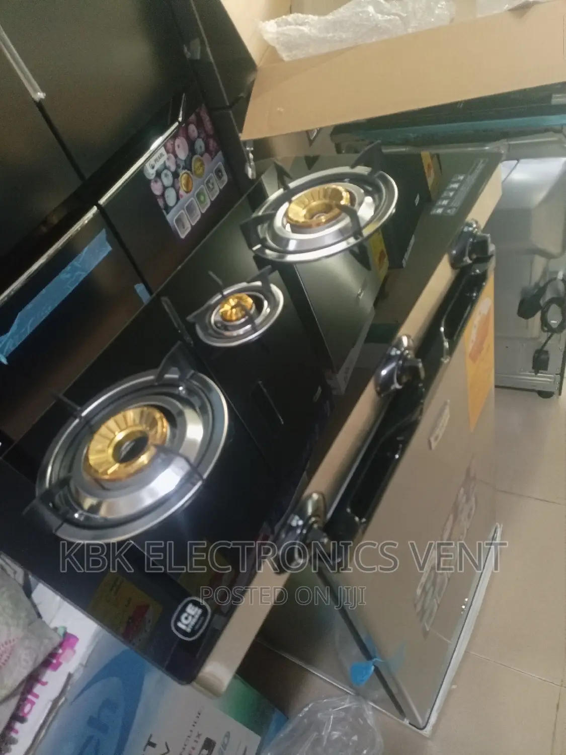 ICESTREAM 3burner Glass Gas Cooker